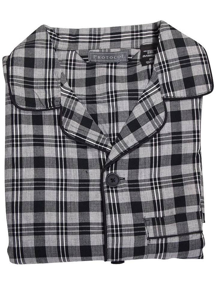 Eastern Off Price - Wholesale Sleepwear Set - Men's - Protocol - Mens Big Broadcloth Long Sleeve Pajamas4
