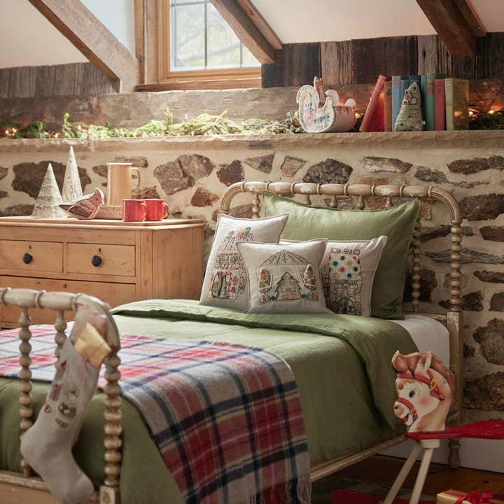 Coral & Tusk - Wholesale Throw/Decorative Pillow - North Pole Santa's House Pocket Pillow