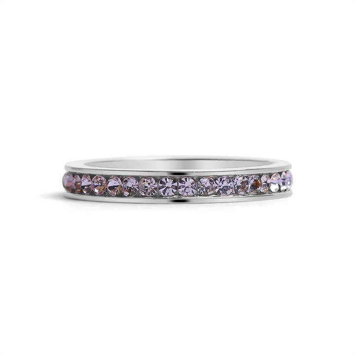 WJW - Wholesale Multi-Stone Ring - Stainless Steel CZ Eternity Ring (January-June)7