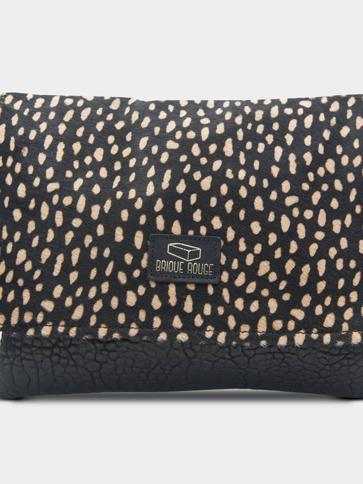 Tasca grande con patta a bolle e pony per la vendita all'ingrosso da parte di brique rouge