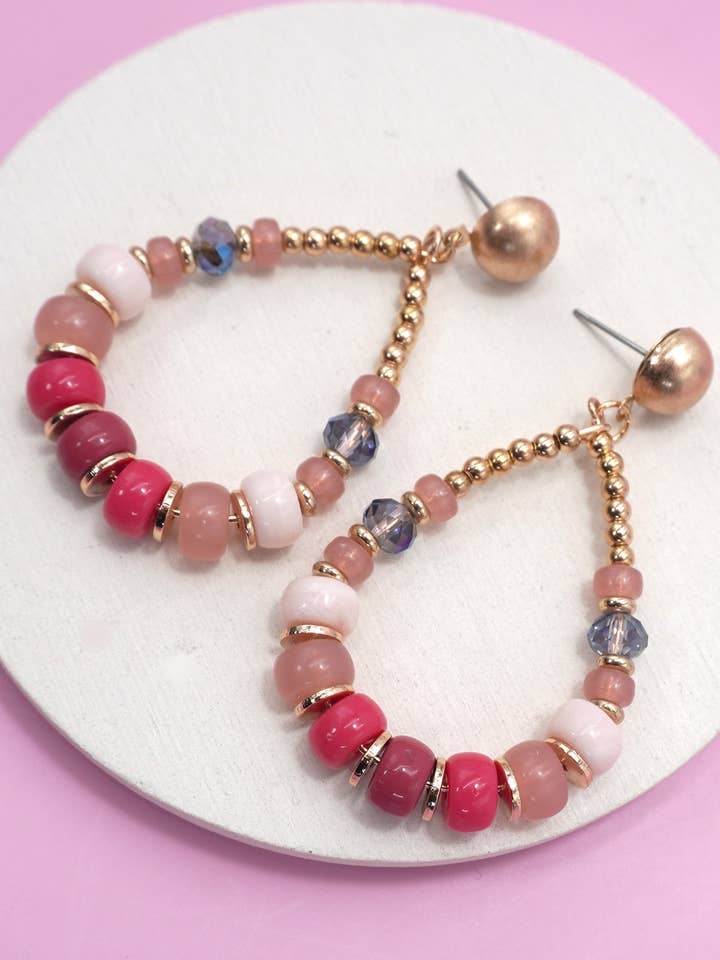 TEARDROP BEADED EARRINGS | 80E06296 for wholesale by JOSSLYN by wall to wall
