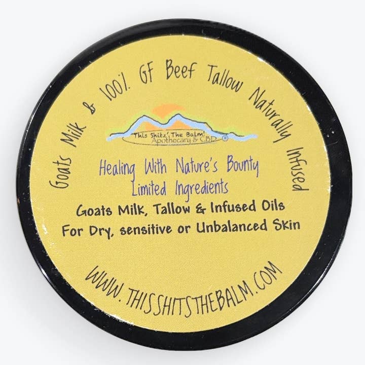 Crème pour le corps au lait de chèvre et suif pour la vente par "This Shitz" The Balm!"