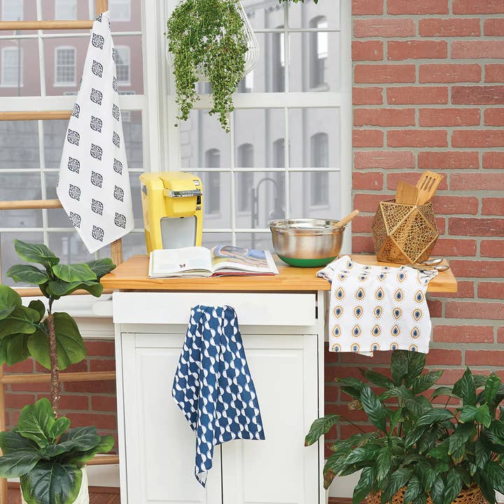 carol & frank - Wholesale Tea Towel - SALE Lee Indigo Blue & White Kitchen Towel2