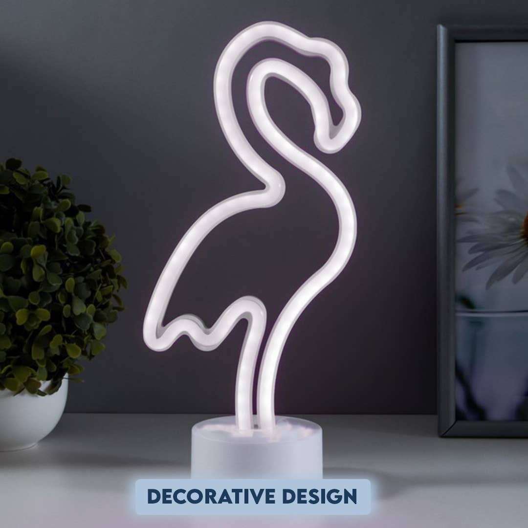 Mtistanbul LTD – wholesale Neon sign – Enchanting LED Flamingo Neon Light in Warm White for Decor1