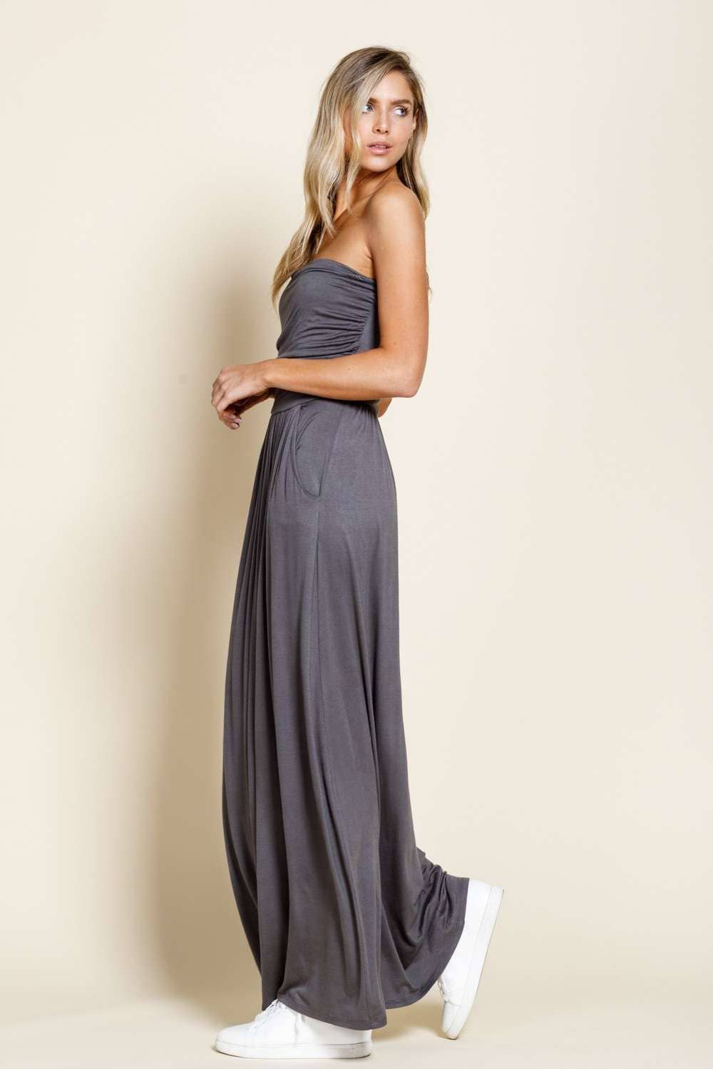 mittoshop - Venta al por mayor Vestido - Mujer - VESTIDO MAXI DE TUBO DE JERSEY CON BOLSILLOS4