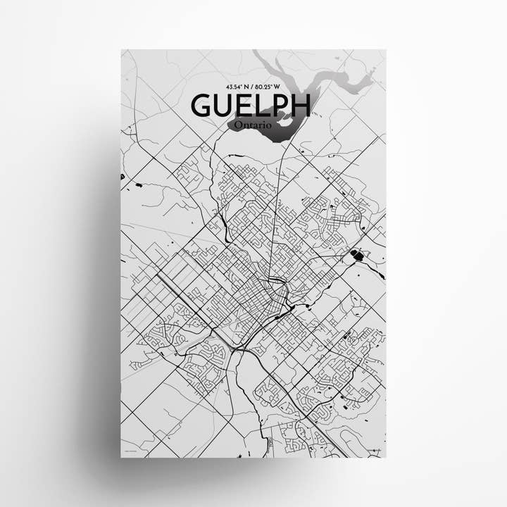Guelph City Map Poster for wholesale by OurPoster.com