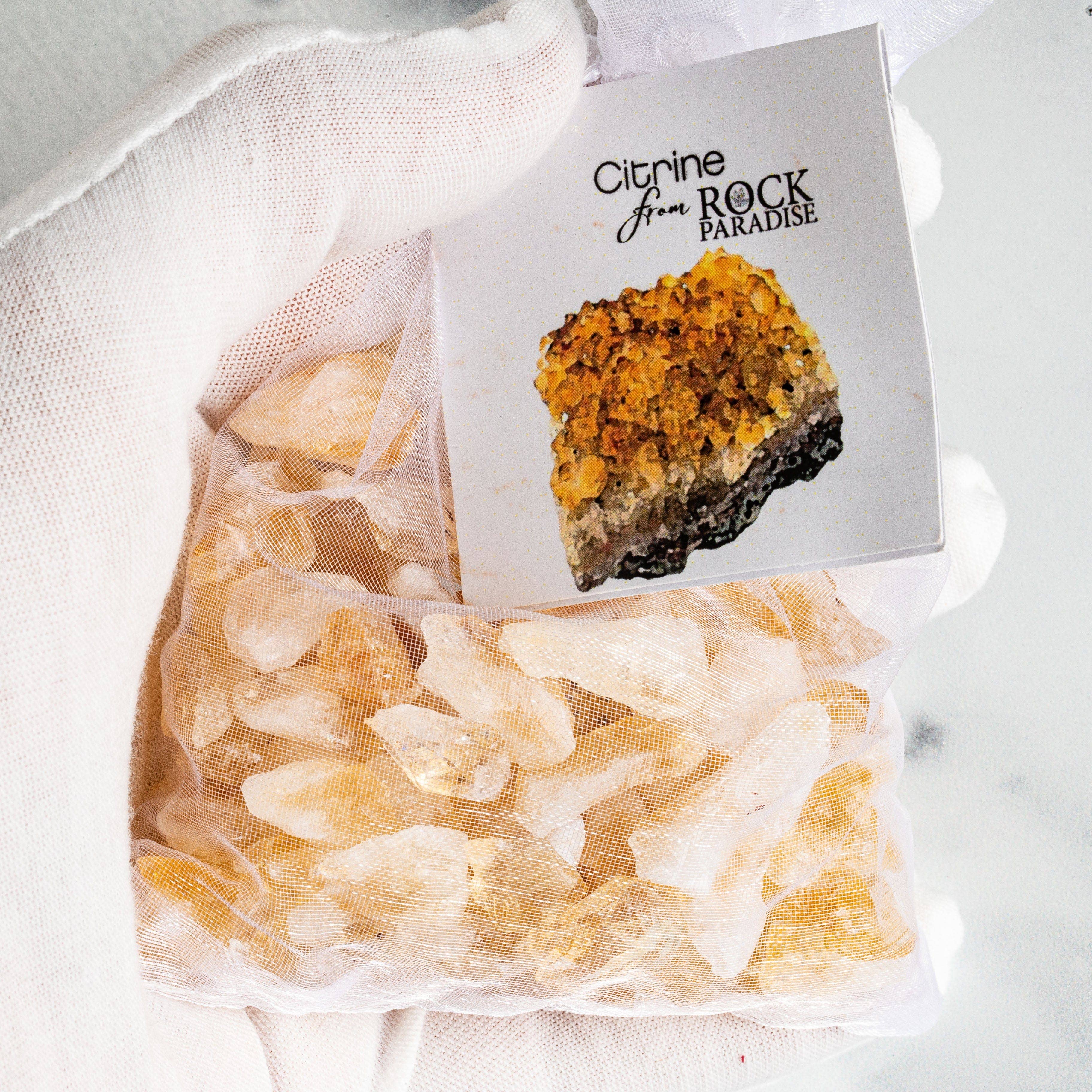 Rock Paradise - Wholesale Spiritual Stone/Crystal - Crystal Citrine and Golden Amethyst Stones in Organza Bag8