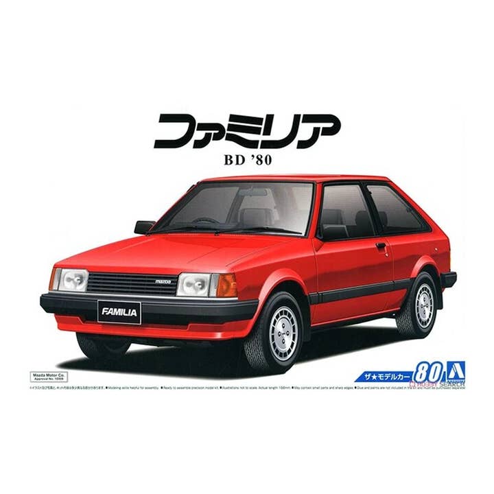 Aoshima: 1/24 Mazda BD Familia XG '80 Skala Modellkit #80 för wholesale av The Shumi Company