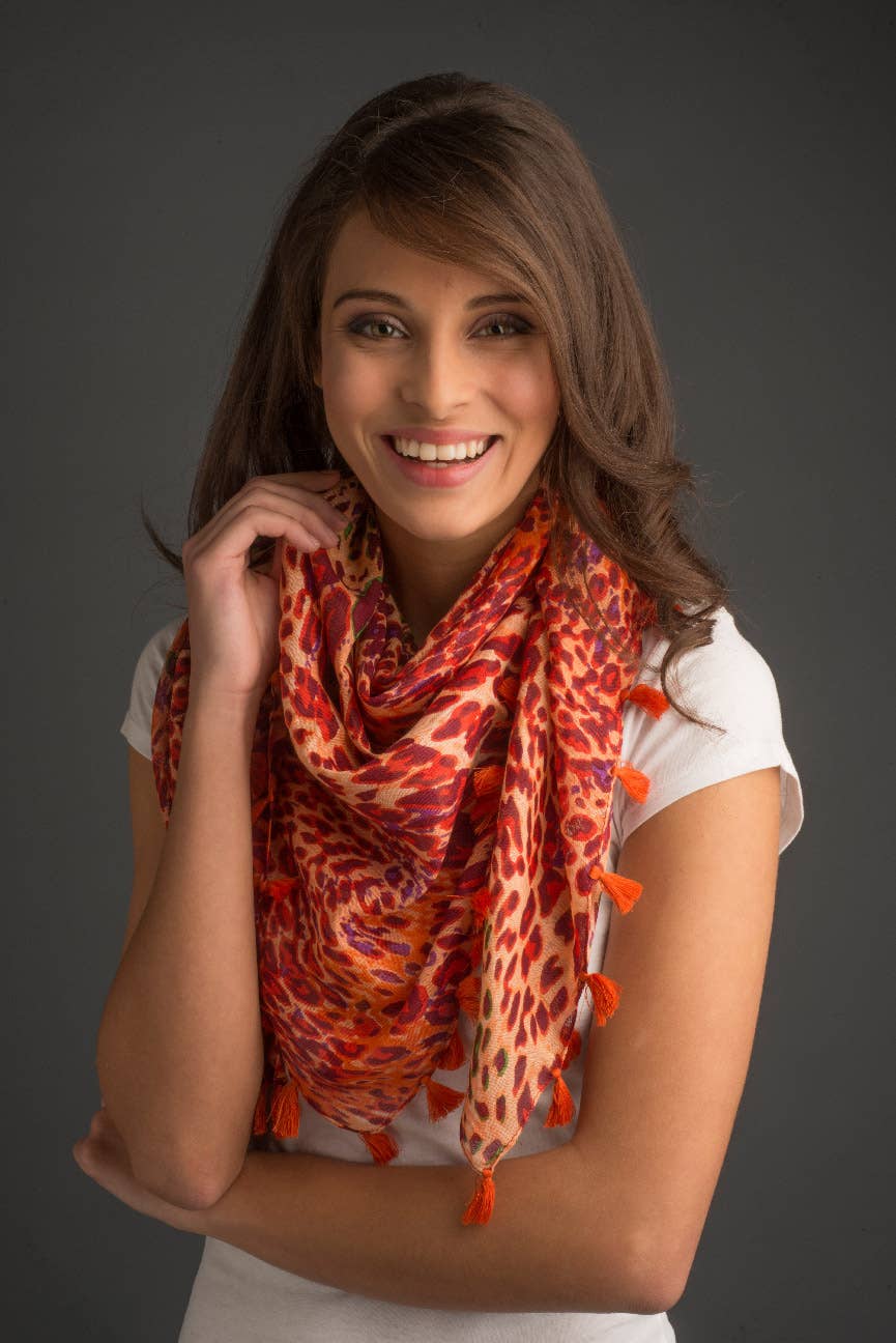 DIWALI PARIS - Wholesale Scarf - Women's - SERENGETI SQUARE - 100% VISCOSE0