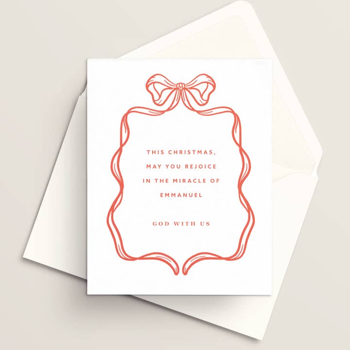 Vivi Furlong - Vendita all'ingrosso Biglietti di auguri di Natale - Dio con noi | Carta cristiana | Carta fatta a mano | Carta delle feste | Carte natalizie | Natale 2025 | Basata sulla fede2
