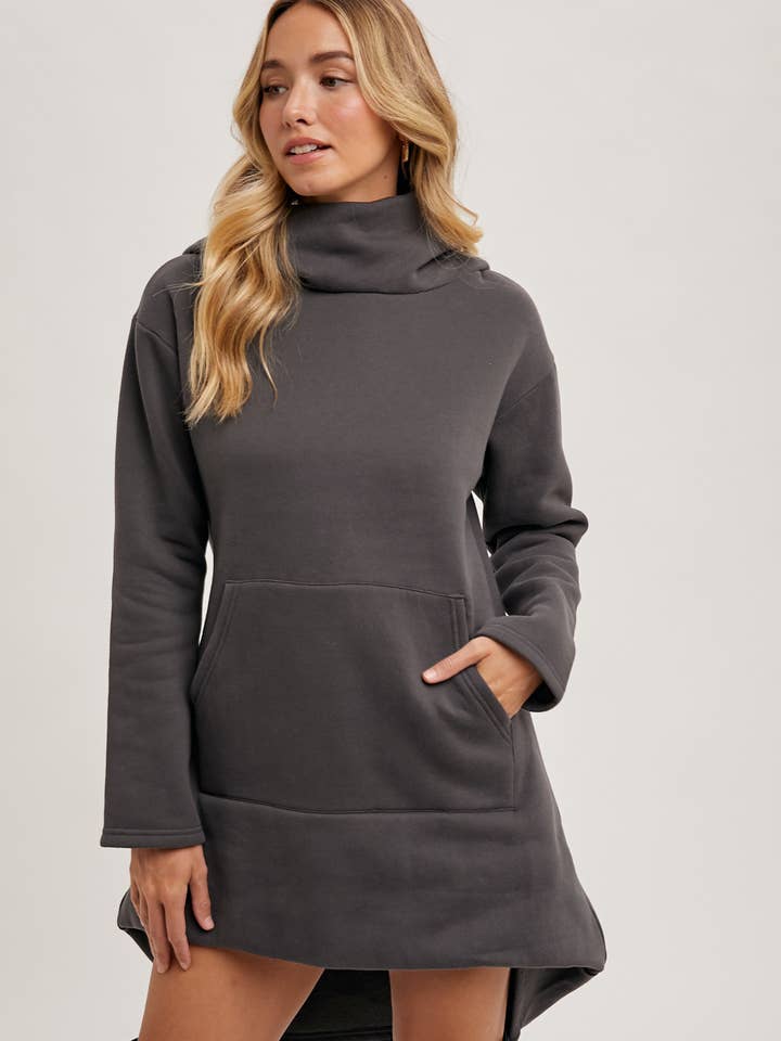 Bluivy – wholesale Hoodie - Dam – TUNIKA TRÖJA MED HÖG HALS OCH FICKA FRAM