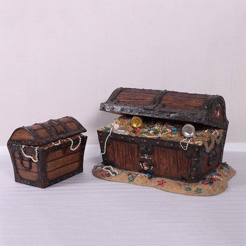 LM Treasures - Wholesale Decorative Box - Small Pirate Treasure Chest Statue6