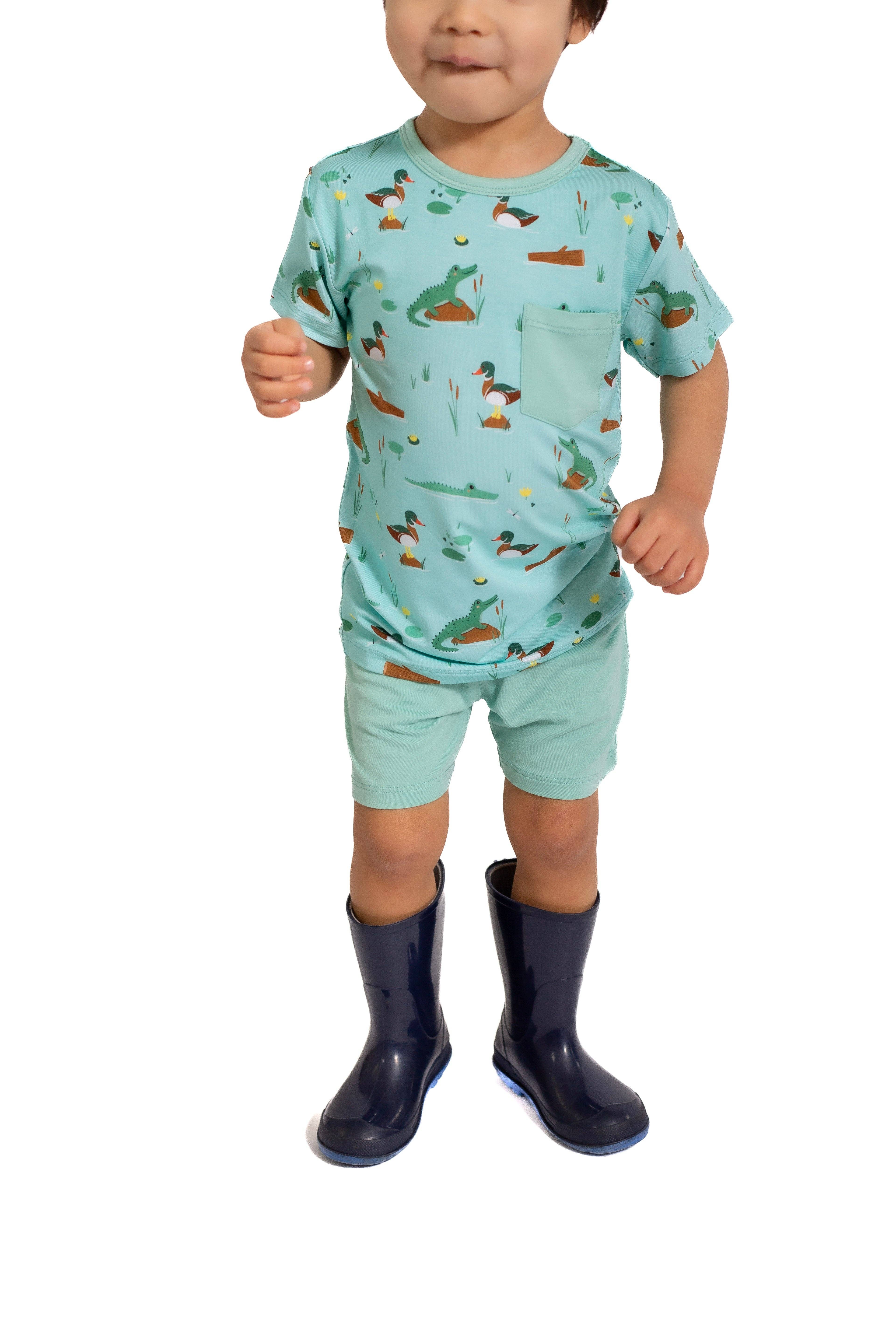 Pearls & Pelicans - Wholesale Top & Short Set - Kids - Bayou Buddies Pocket Shirt & Shorts7