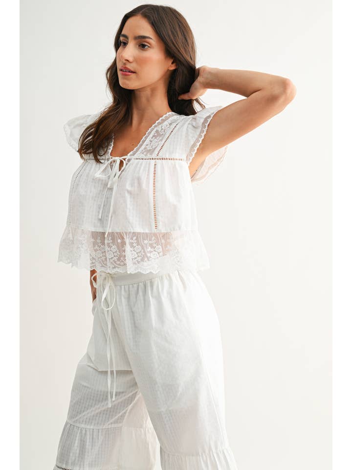 Camellia - Vente Chemisier – femme - BLOUSE À DENTELLE CST10128J15