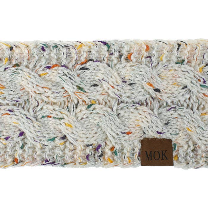 MKS America - Wholesale Fashion Headband - Women's - Plain Cable Knit Head Wrap Thermal fleece lined headband3