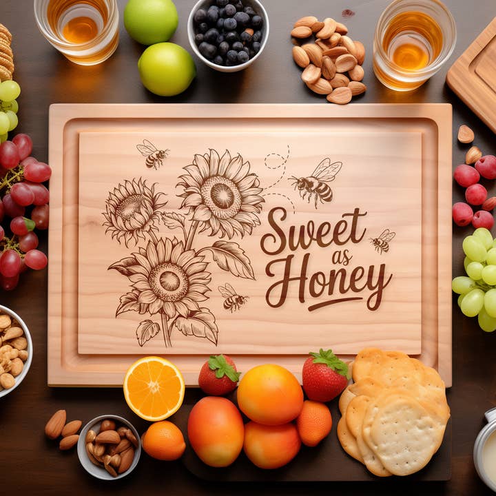 Tagliere Inciso Dolce come un'Ape – Regalo in Stile Rustico per la vendita all'ingrosso da parte di Southern Farm Signs
