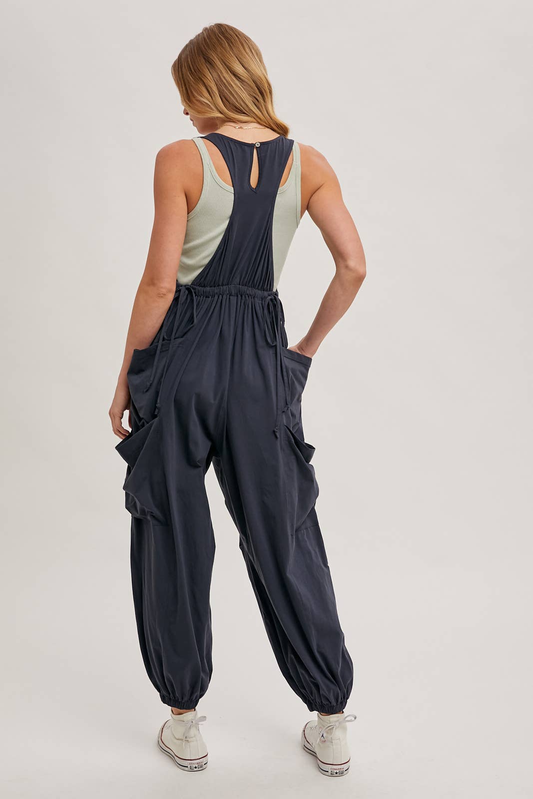 Bluivy - Wholesale Jumpsuit - Women's - RELAXED FIT BEGGY PANTS JUMPSUIT WITH POCKETS8