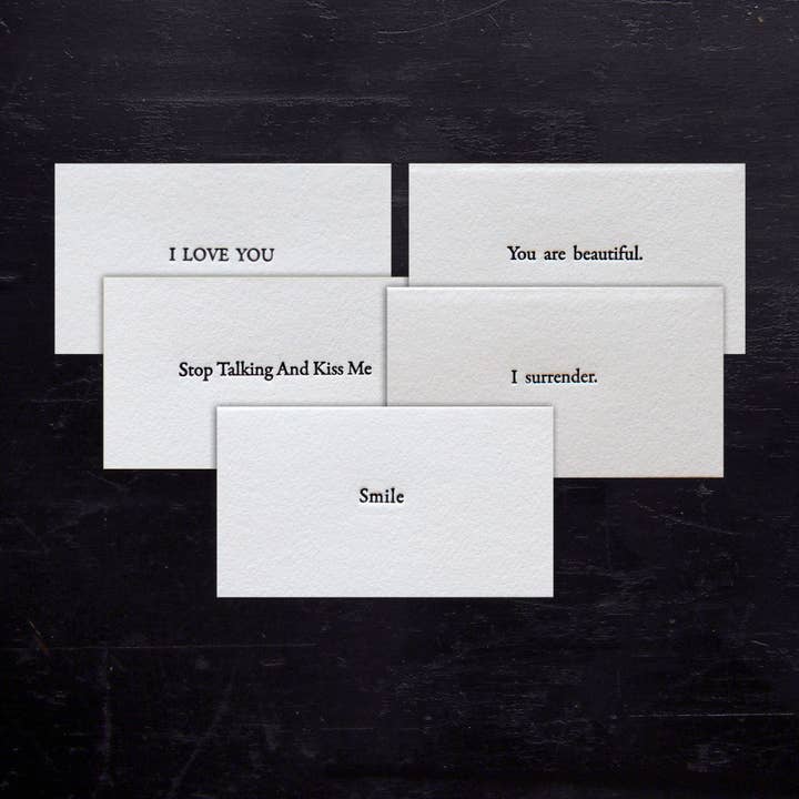 Love Lines Petite Cards for wholesale by Ancesserie Letterpress