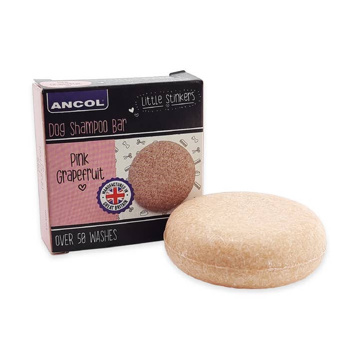 Little Stinkers Vegan Pink Grapefruit Shampoo Bar for Dogs for wholesale by Ancol Pet Products Ltd