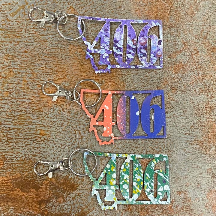 State with State Zip Code Keychain for wholesale by Cut-n-rust LLC