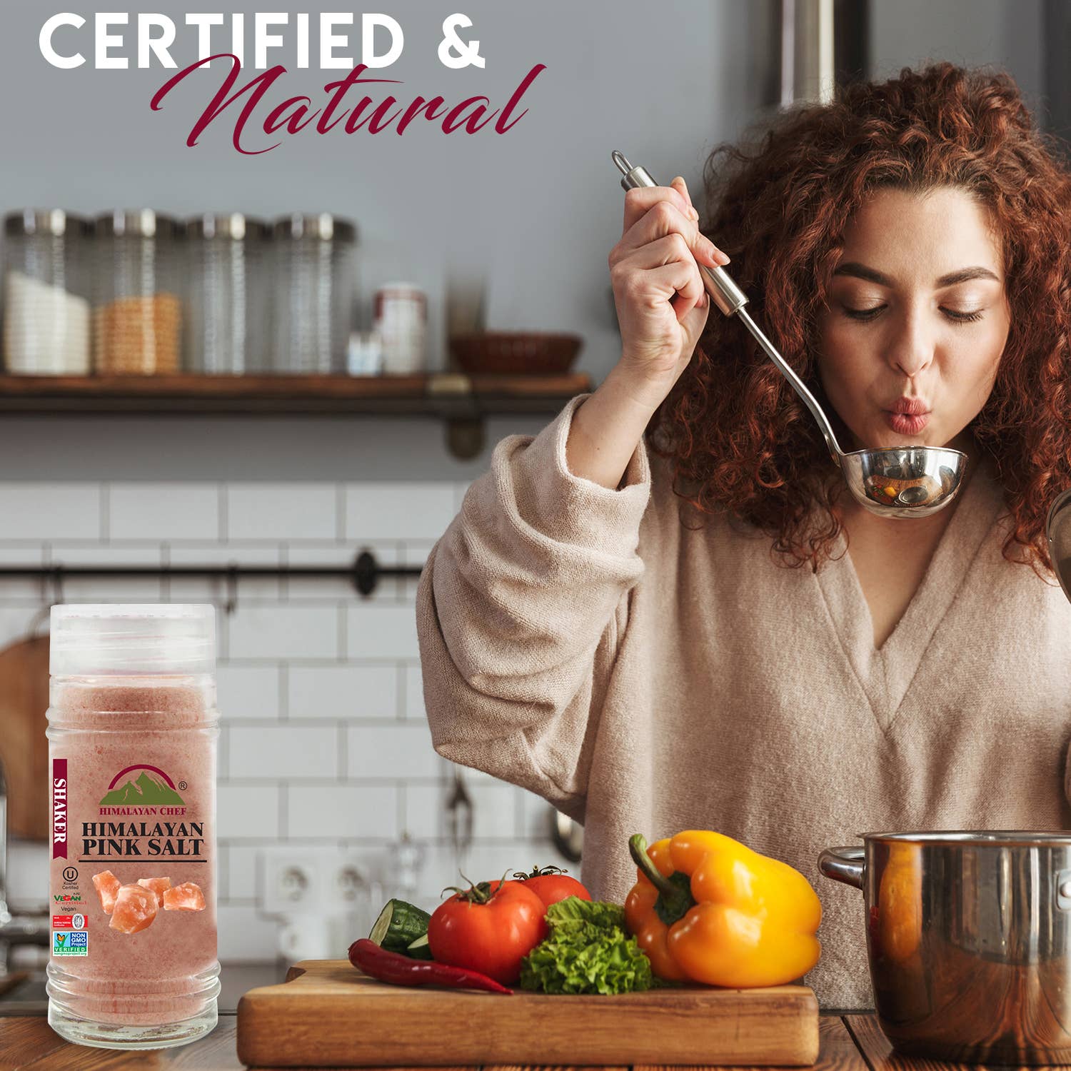 WBM LLC – Sal por atacado – Himalayan Chef Rosa Sal, Fino, Shaker de Vidro 3 em 1, 4.2 oz2