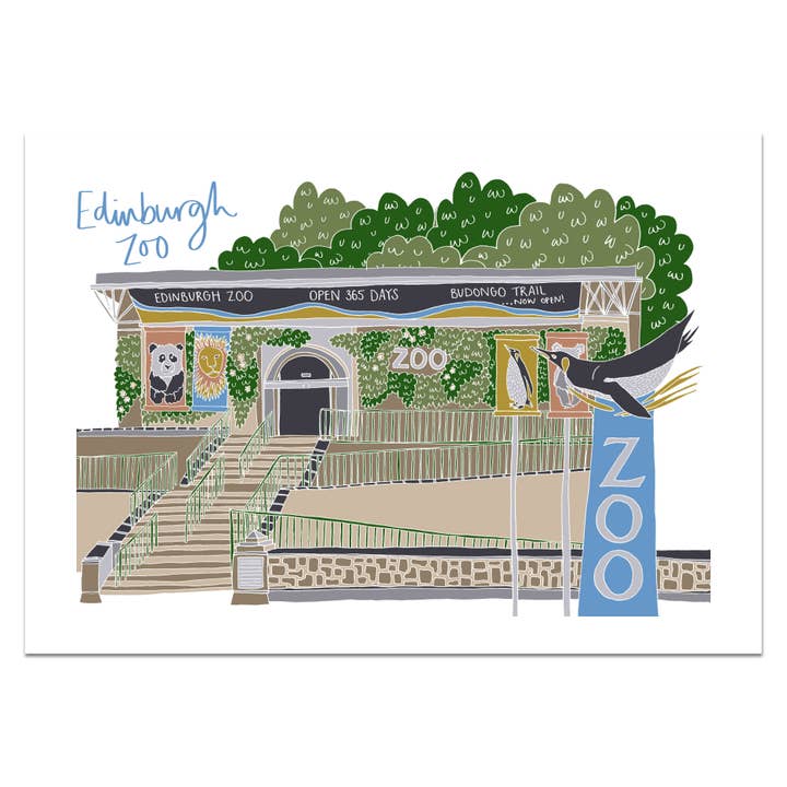 Edinburgh Zoo Print for wholesale by Victoria Rose Ball