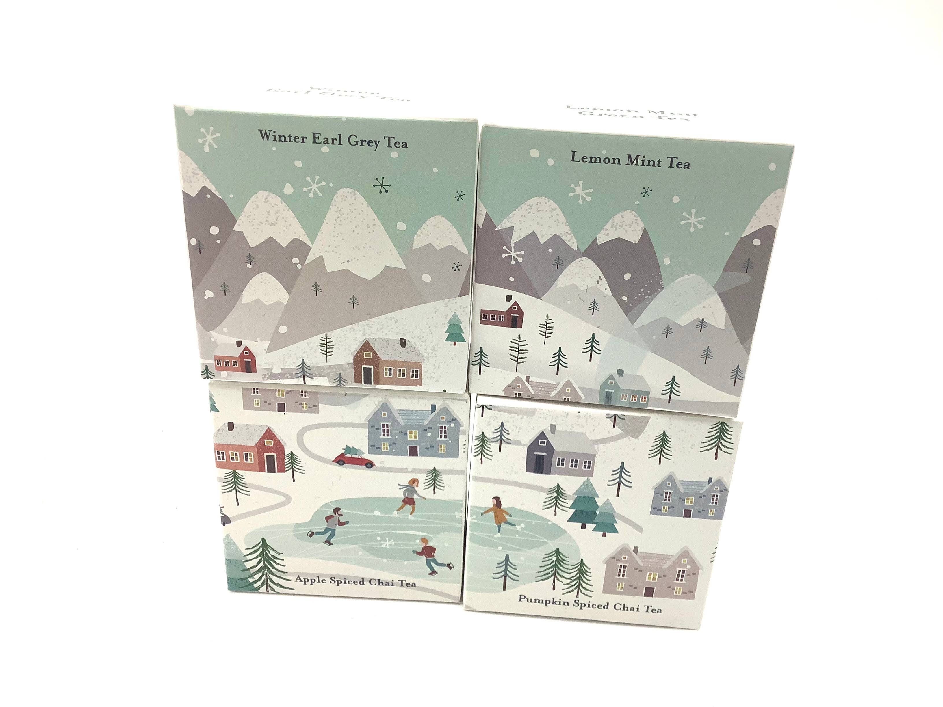 All Little Cute Things - Wholesale Tea Bags - Winter Wonderland Village Assorted Tea Boxes 3