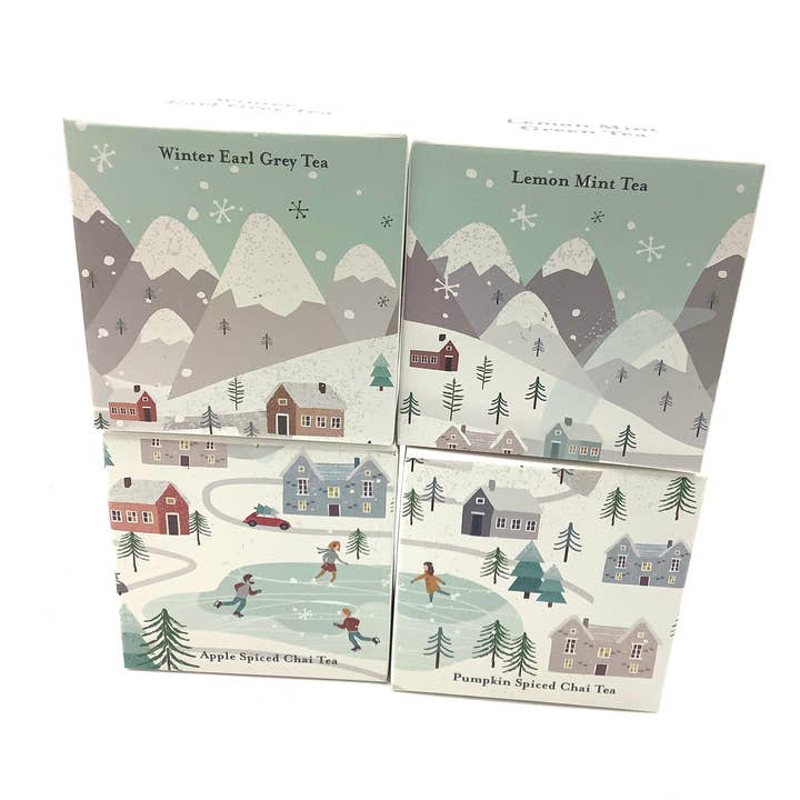 All Little Cute Things - Wholesale Tea Bags - Winter Wonderland Village Assorted Tea Boxes 3