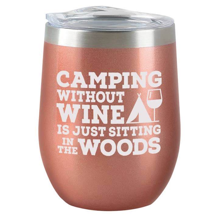 Camping - Insulated Tumbler - Rose Gold for wholesale by Chris’s Stuff Inc.