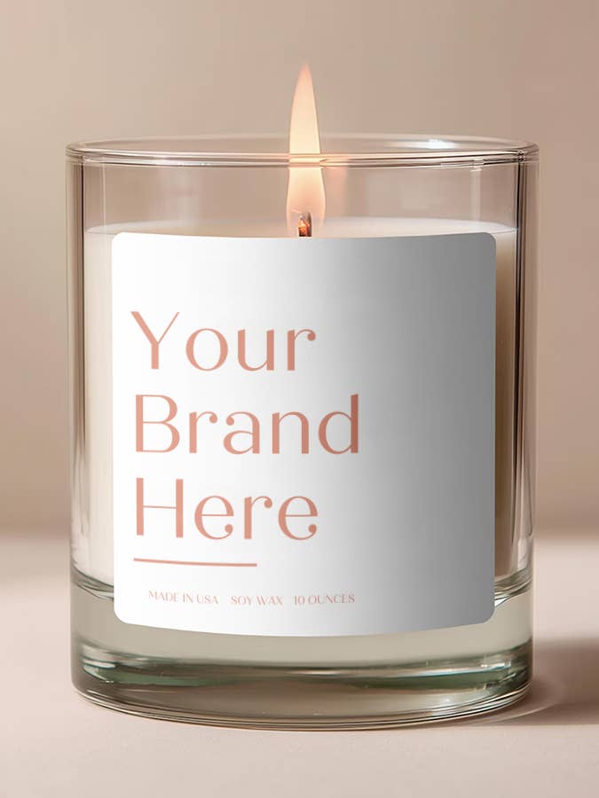 Vela de 10oz sin etiqueta para venta al por mayor de Walk By Faith Candles Co.