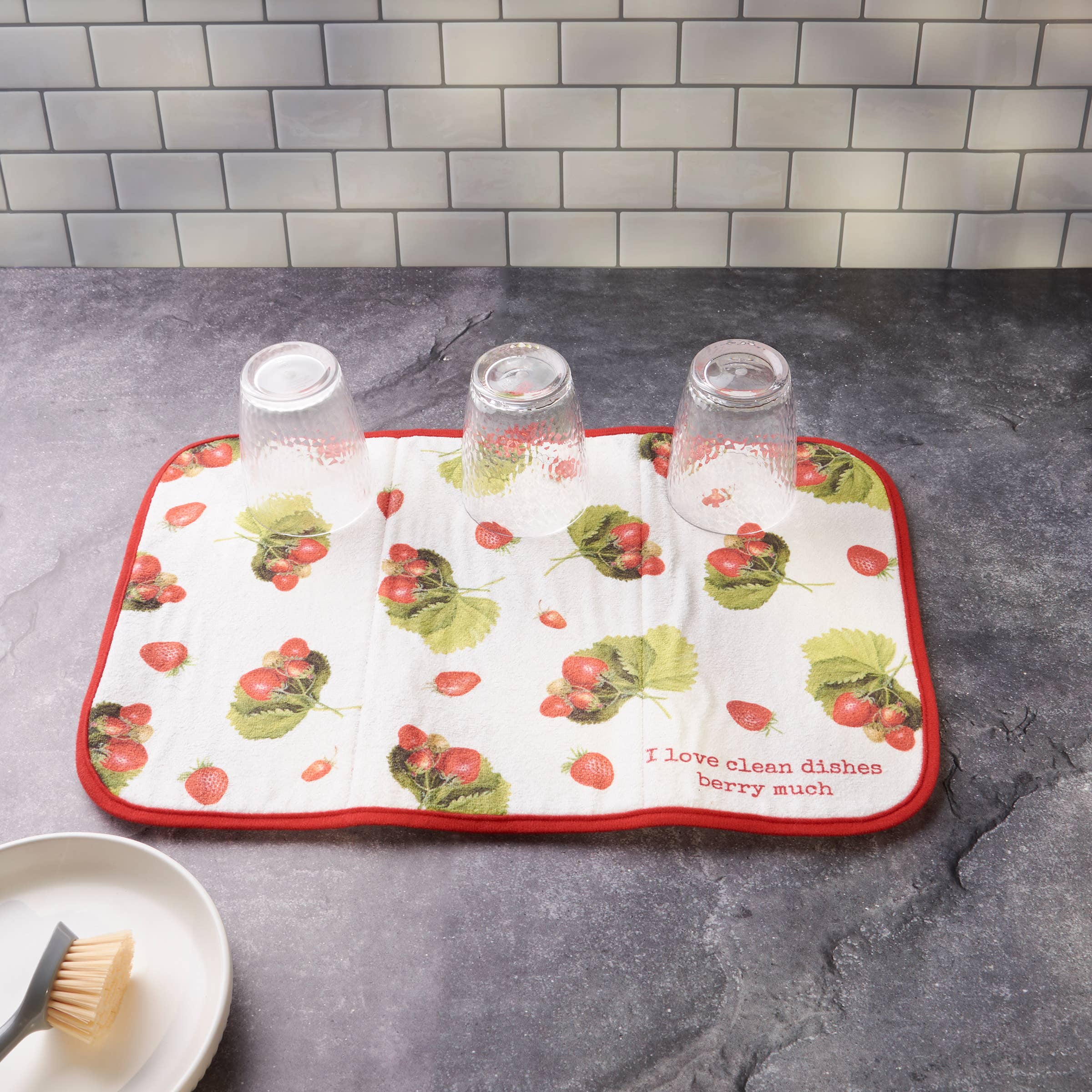Primitives by Kathy - Wholesale Dish Drying Mat/Rack - Berry Much Drying Mat3