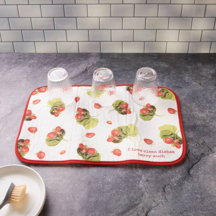 Primitives by Kathy - Wholesale Dish Drying Mat/Rack - Berry Much Drying Mat3