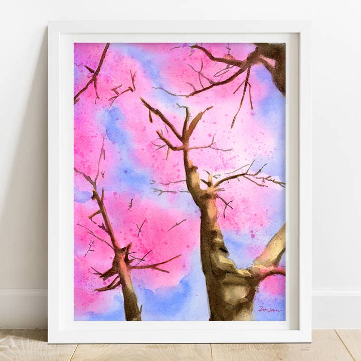 Cherry Blossom Art Print - Japanese Art Giclee Art Print for wholesale by Zoee Xiao Artworks