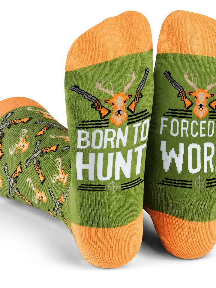 Born To Hunt, Forced To Work Socks for wholesale by Lavley