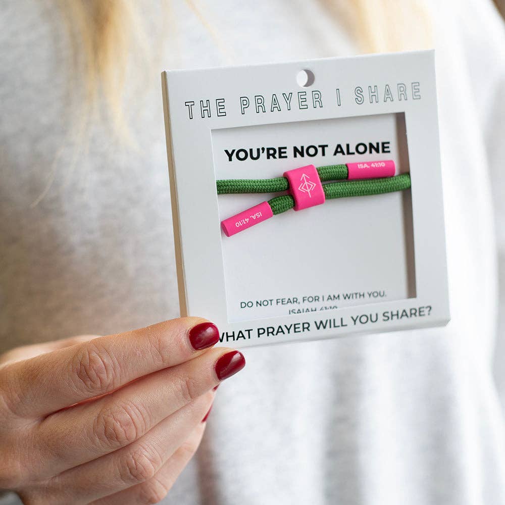 The Prayer I Share - Vendita all'ingrosso Bracciale in tessuto/intrecciato - Bracciale YOU'RE NOT ALONE, Bracciale Christian Cord3