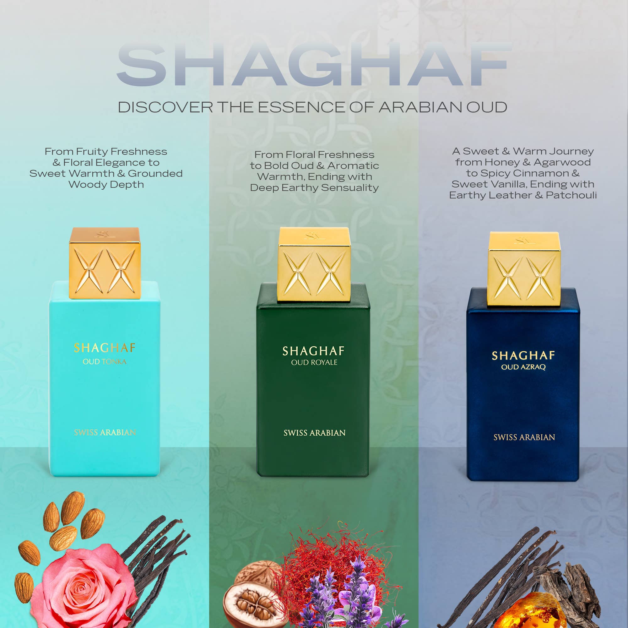 SWISS ARABIAN - Vente Parfum/Eau de toilette - Swiss Arabian Shaghaf Oud Tonka parfum de luxe EDP 75 ml pour femmes3