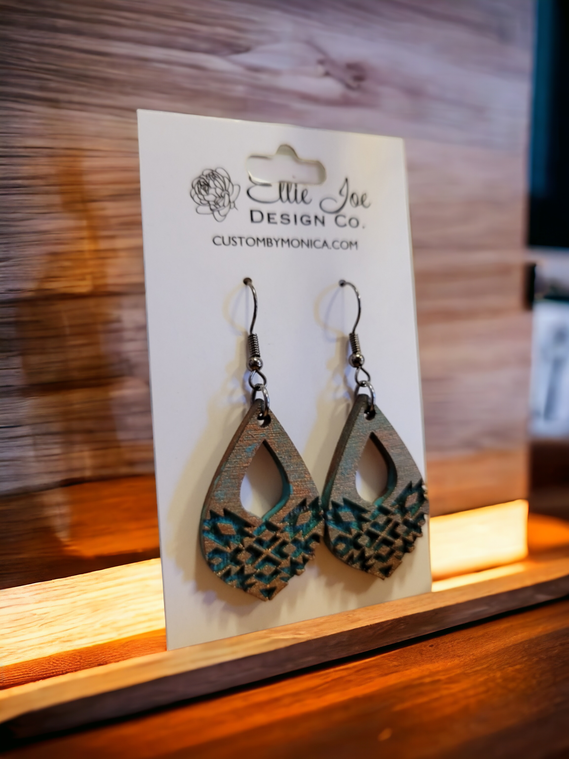 Ellie Joe Design Co – wholesale Dangle earrings – Turquoise and Copper Dangles1