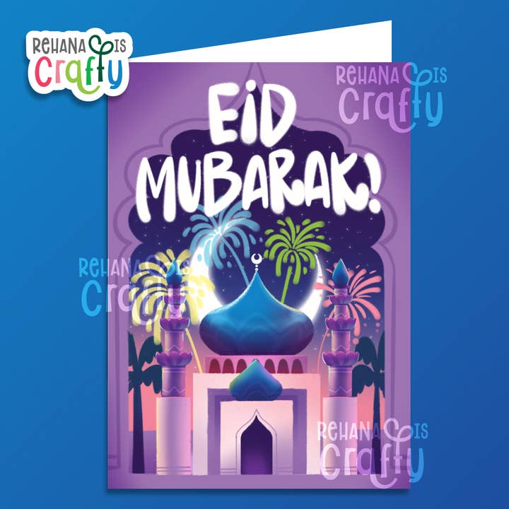 Rehana is Crafty - Wholesale Eid & Ramadan Card - Eid Mubarak! | Holiday Greeting Card