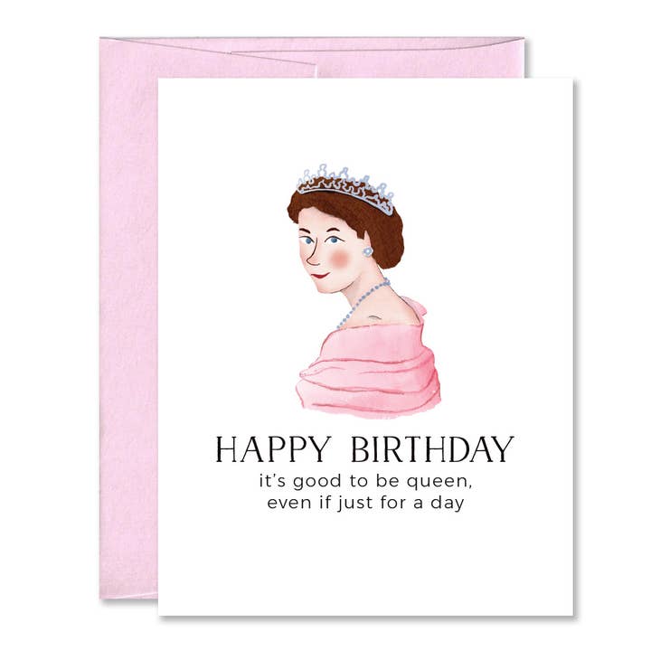 Jones Street Press - Wholesale Birthday Card - Queen Elizabeth II Birthday Greeting Card - The Crown, Royal