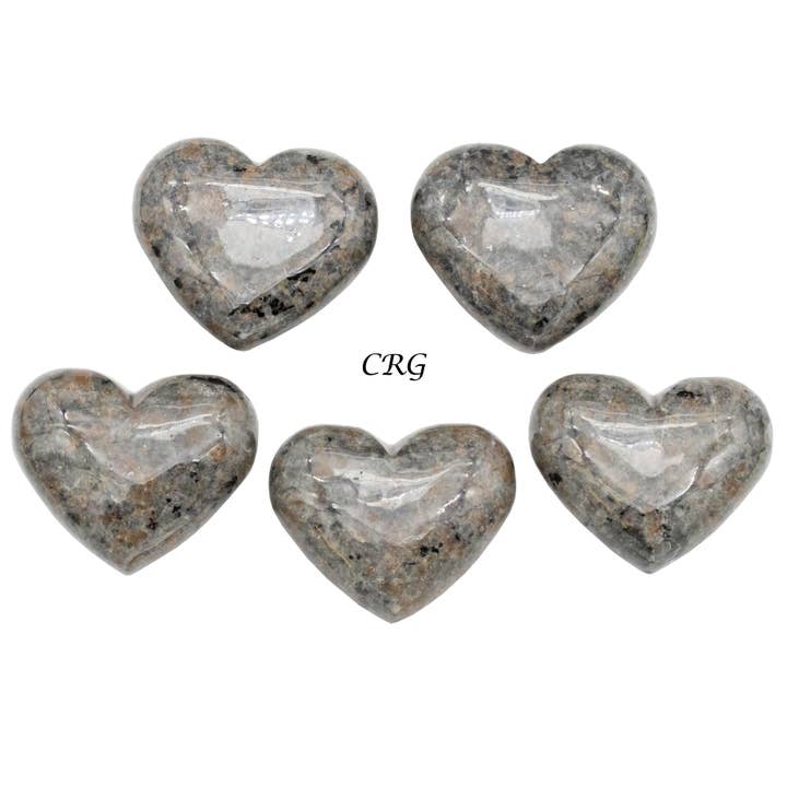 1 LB. Syenite Heart for wholesale by Crystal River Gems LLC