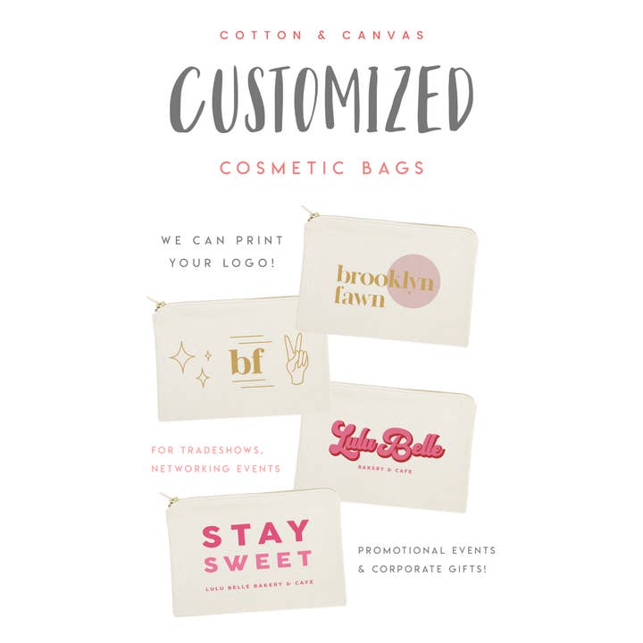 The Cotton & Canvas Co. - Wholesale Makeup/Cosmetic Bag - Custom Cosmetic Bag (Your Logo / Your Own Design)