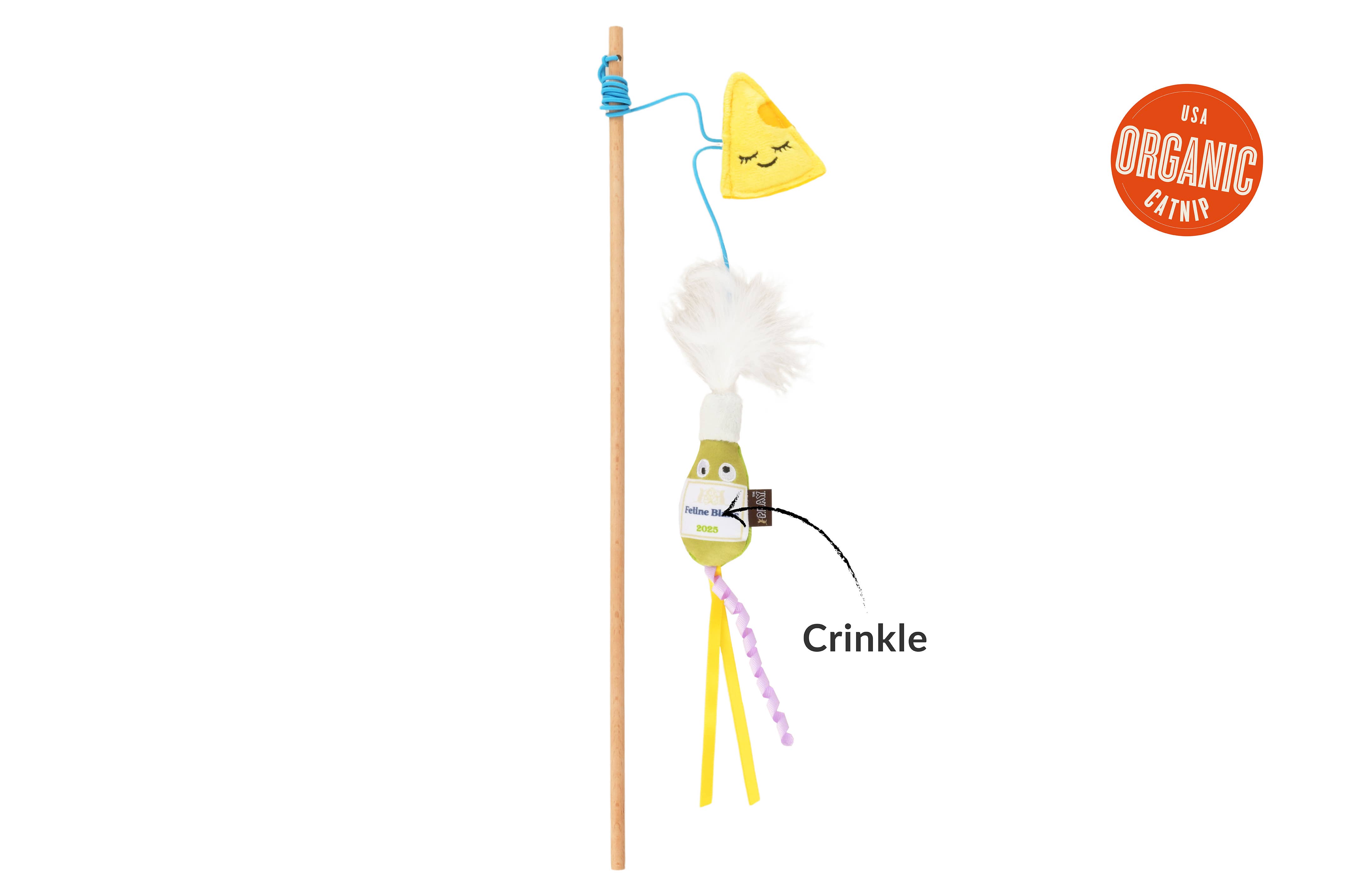 P.L.A.Y. Pet Lifestyle and You - Wholesale Pet Toy - Cat - Feline Frenzy Wand Toy - Feline Blanc1