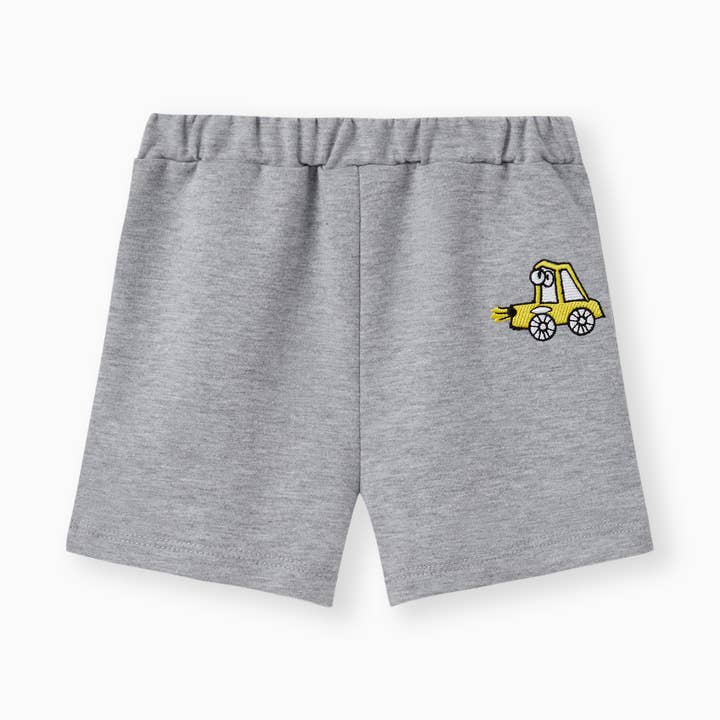 Toddler Boy Vehicle Embroidered Shorts-1 for wholesale by PatPat