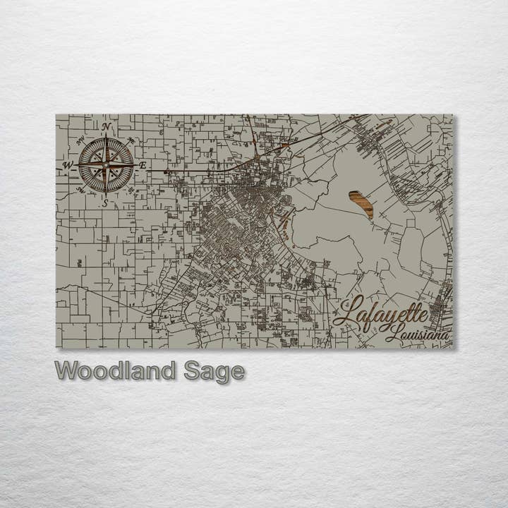 Fire and Pine Wood Maps - Wholesale Map - Louisiana: Lafayette Street Map
