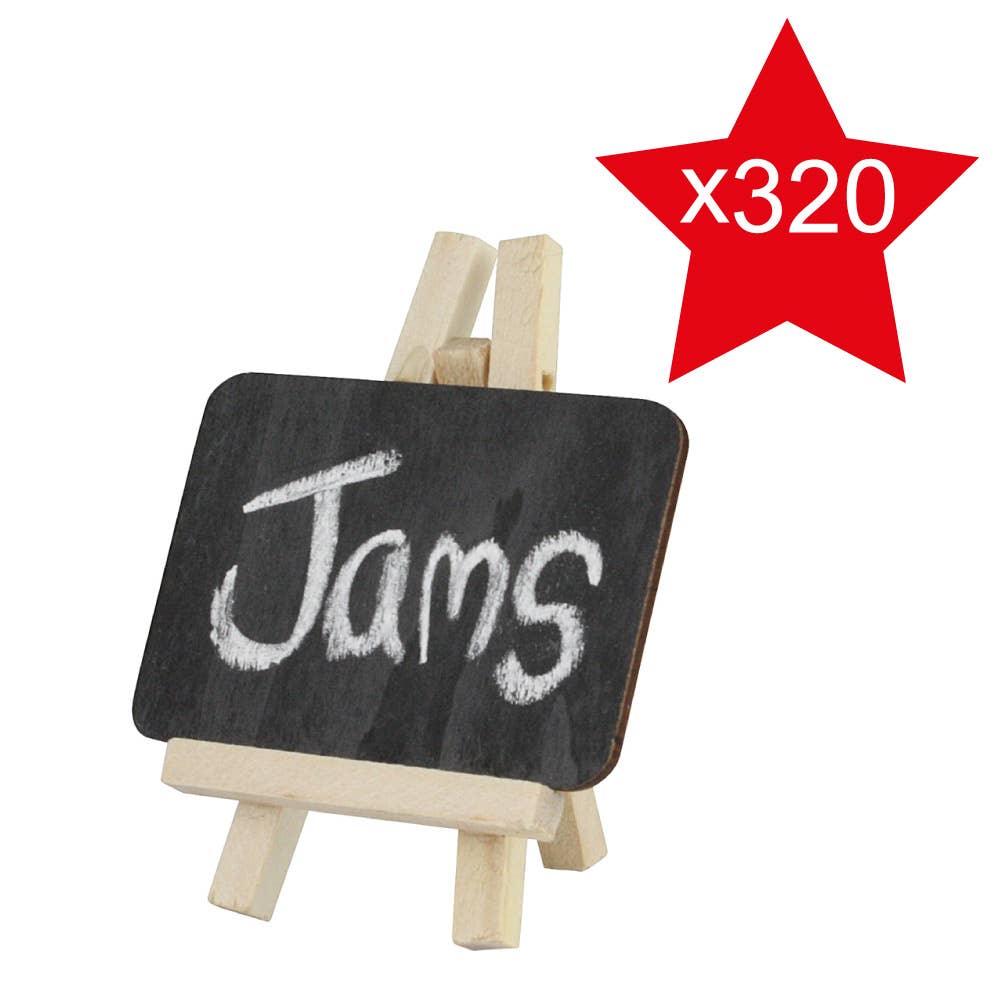 eBuyGB Craft Blanks - Wholesale Chalkboard - Mini Blackboard Easels  Name Wedding Chalkboard Display2
