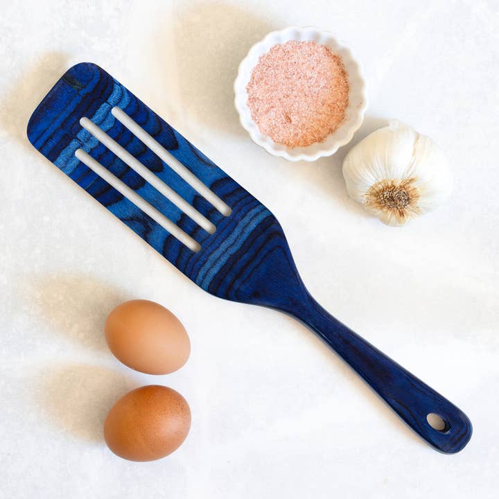 Totally Bamboo - Wholesale Spatula/Turner - Baltique® Malta Colorful Wooden Slotted Spurtle, 13"