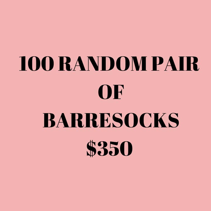 100 Random Chosen Pair Of Adult BarreSocks for wholesale by BarreSocks x Little Pigs