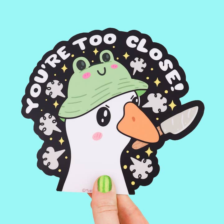 Turtle's Soup - Wholesale Sticker - Too Close Goose Funny Driving Car Decal Window Vinyl Sticker0