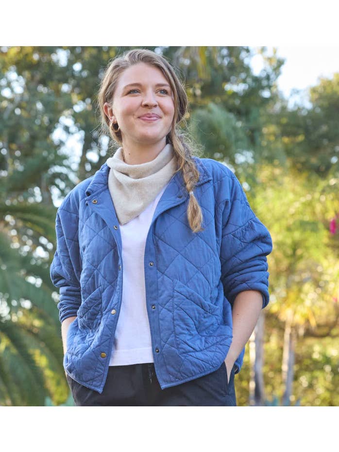 and for Good - Wholesale Jacket - Women's - Countryside Quilted Jacket - Inky Blue14