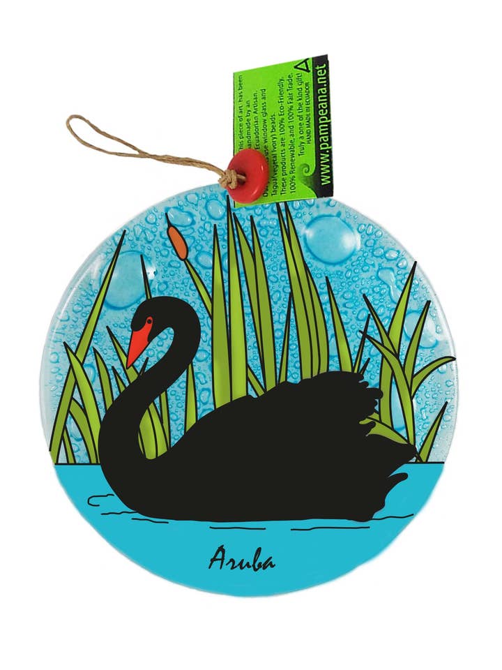 Swans Ornament / Suncatcher for wholesale by Pampeana